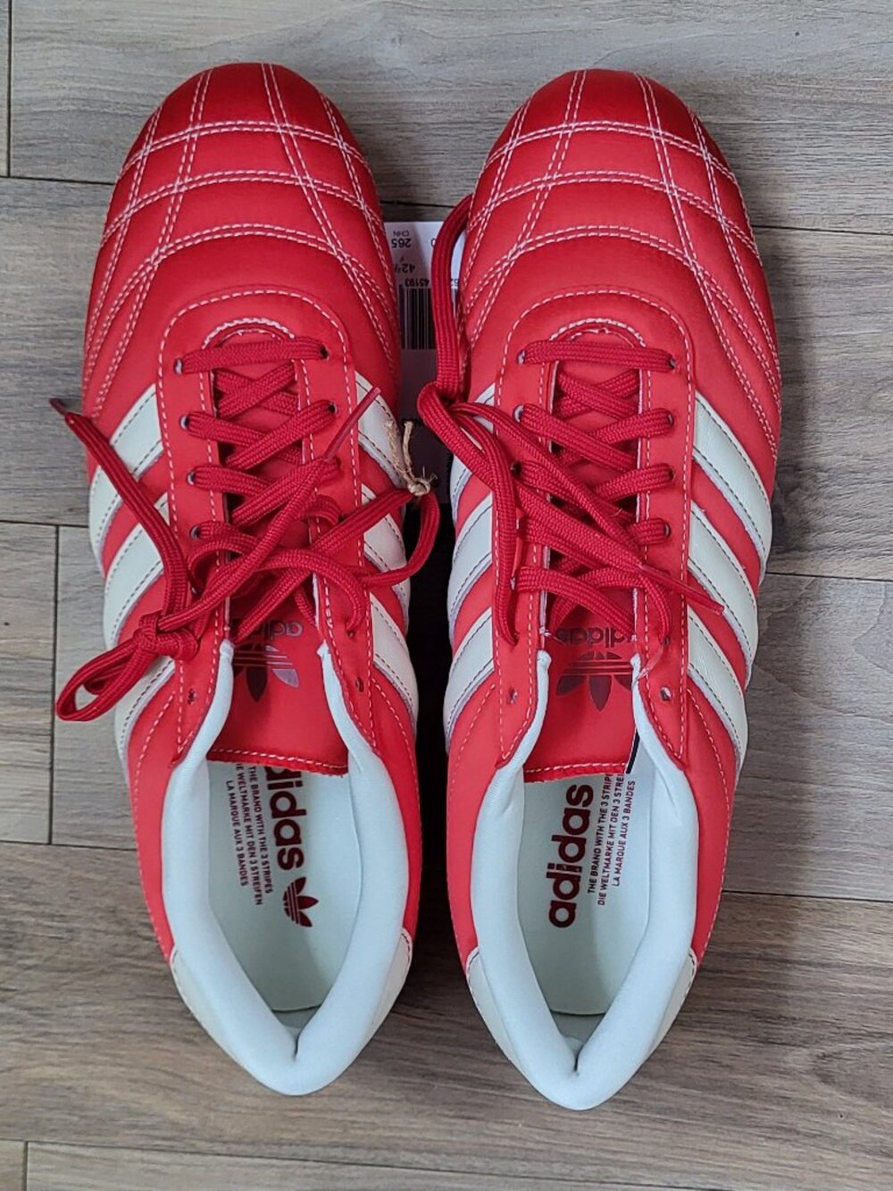 Adidas Red Taekwondo Retro Sneakers Size 10 - Picture 5 of 8